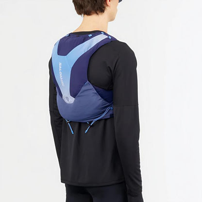Salomon ADV Skin 5 Blau/Violett Trinkweste, Rückansicht