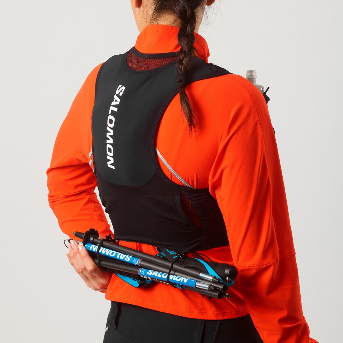 Salomon Sense Pro 6 Schwarz Trinkweste, Rückansicht