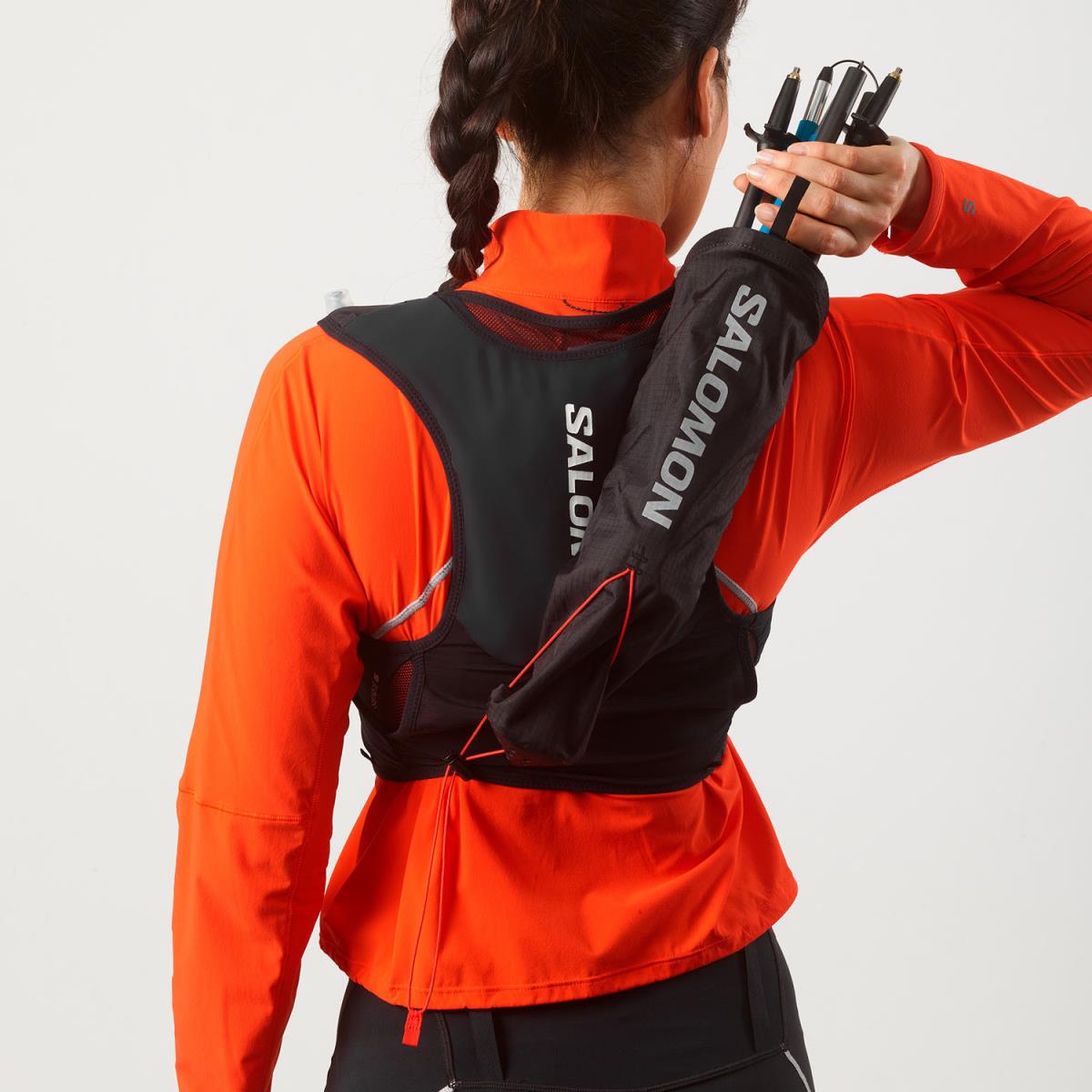 Salomon Sense Pro 6 Schwarz Trinkweste, Seitendetail