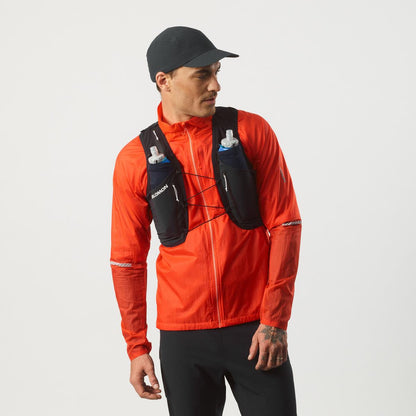 Salomon Sense Pro 6 Schwarz Trinkweste, Detail des Anpassungssystems