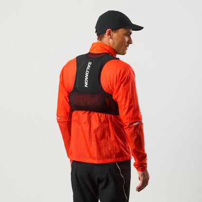 Salomon Sense Pro 6 Schwarz Trinkweste, Detail des Rückenfachs