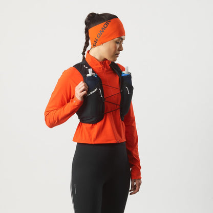 Salomon Sense Pro 6 Schwarz Trinkweste, Detail der Fronttaschen
