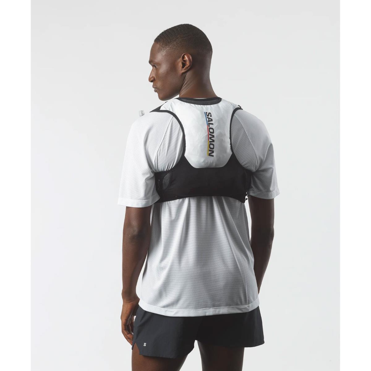 Salomon Sense Pro 6 Weiß/Schwarz Trinkweste, Rückansicht