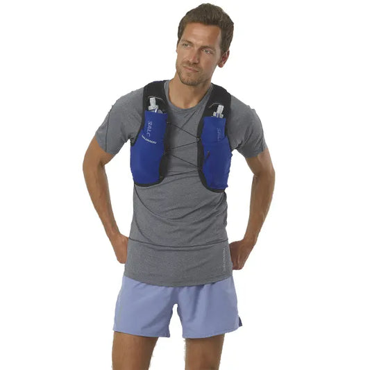 Salomon Active Skin 4 Dunkelblau Trinkweste, Vorderansicht