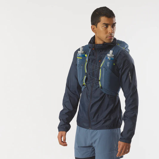 Salomon ADV Skin 12 Steinblau Trinkweste, Vorderansicht