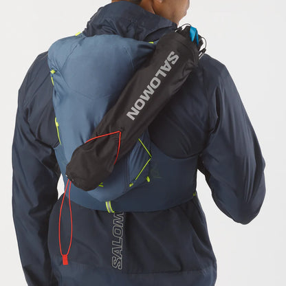 Salomon ADV Skin 12 Steinblau Trinkweste, Detail von Material und Verarbeitung