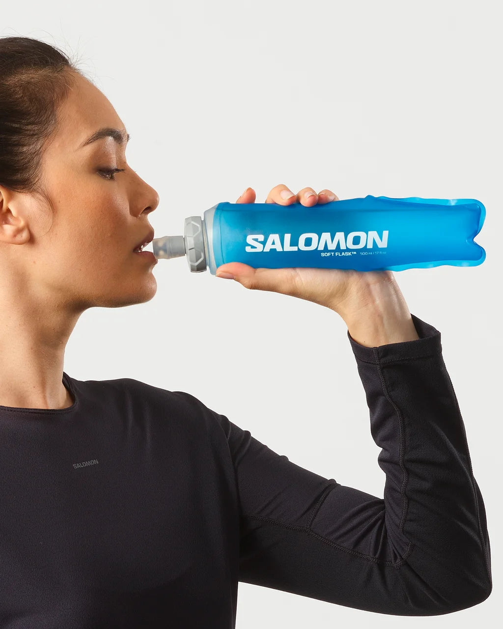 2 × Soft Flasks Salomon Ultra 500 ml 42 mm, Vorderansicht der flexiblen Trinkflasche
