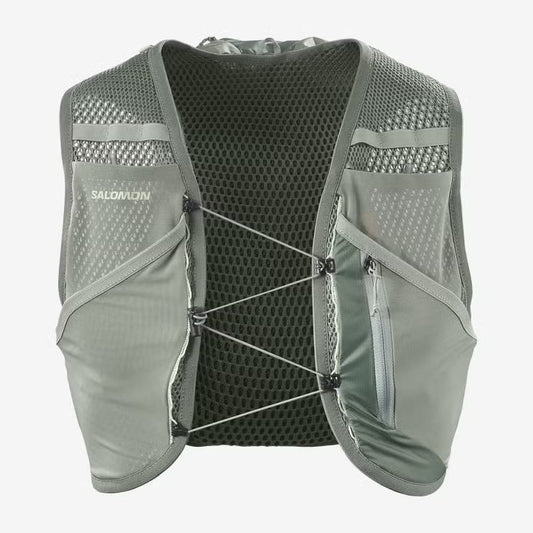 Salomon Active Skin 8 Grün/Grau Trinkweste, Vorderansicht