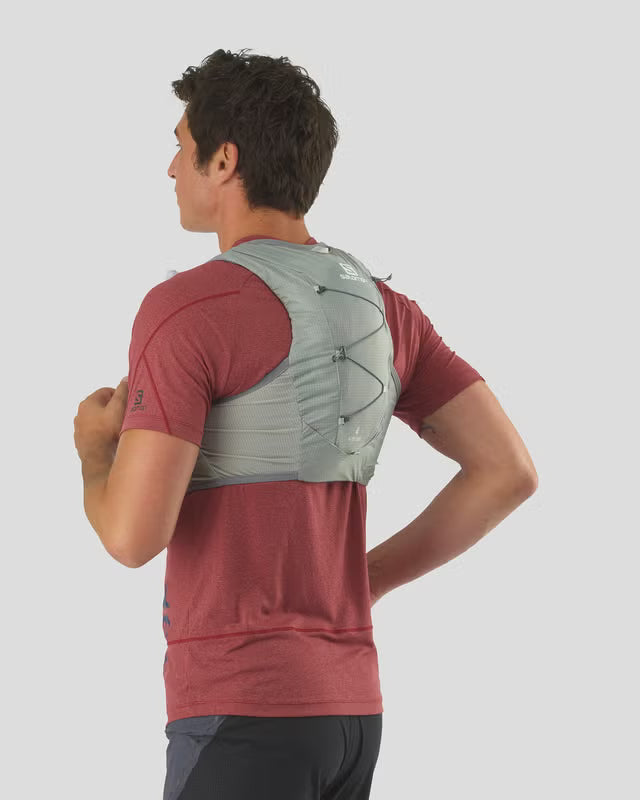 Salomon Active Skin 4 Grün/Grau Trinkweste, Rückansicht