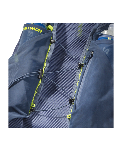 Salomon ADV Skin 5 Steinblau Trinkweste, Gesamtansicht des Designs