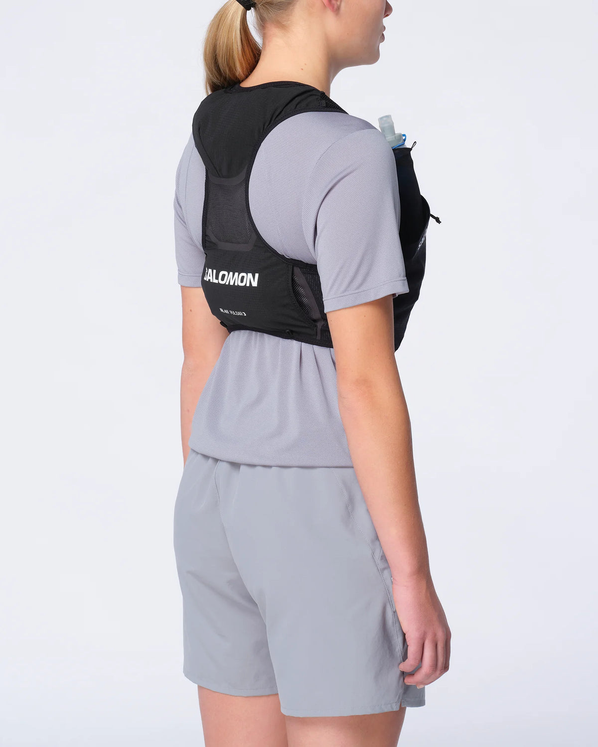 Salomon S/LAB Pulsar 3 Schwarz Trinkweste, Seitendetail