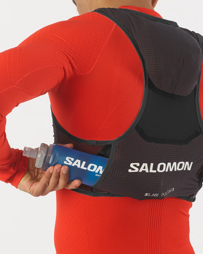 Salomon S/LAB Pulsar 3 Schwarz Trinkweste, Rückansicht