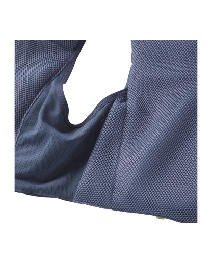 Salomon ADV Skin 5 Steinblau Trinkweste, Detail der Stockhalterung