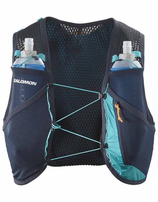 Salomon Active Skin 4 Türkis Trinkweste, Vorderansicht