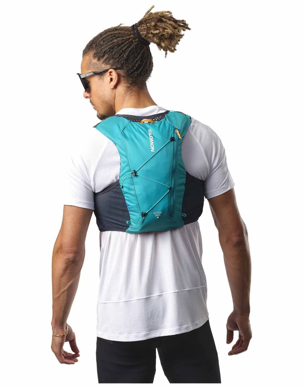 Salomon Active Skin 4 Türkis Trinkweste, Seitendetail