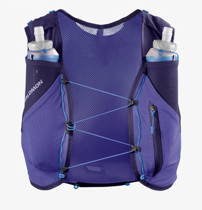 Salomon ADV Skin 5 Blau/Violett Trinkweste, Vorderansicht
