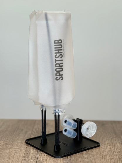 SportsHub-Trockenständer Schwarz, mit Soft Flasks zum Trocknen