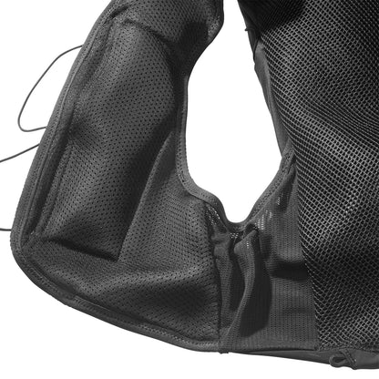 Salomon ADV Skin 12 Schwarz Trinkweste, Detail von Material und Verarbeitung