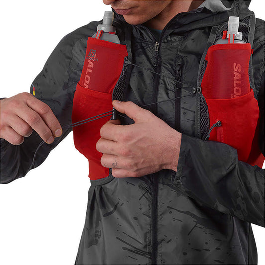 Salomon Active Skin 8 Rot/Grau Trinkweste, Vorderansicht
