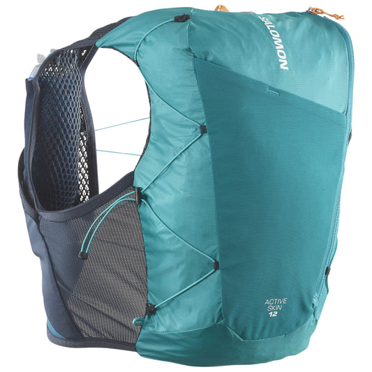 Salomon Active Skin 12 Türkis Trinkweste, Gesamtansicht
