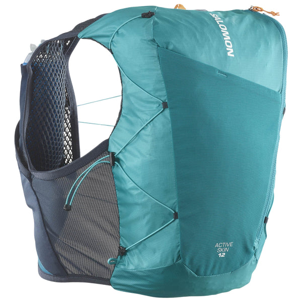 Salomon Active Skin 12 Türkis Trinkweste, Gesamtansicht