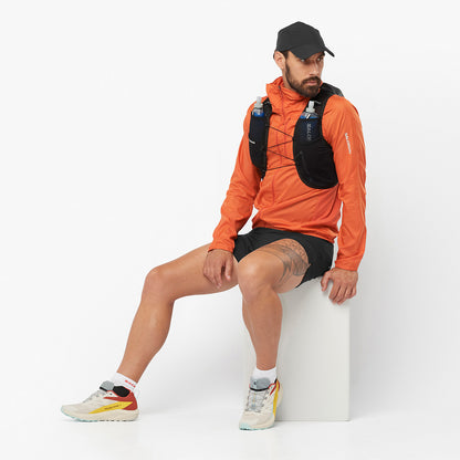 Salomon Active Skin 8 Schwarz Trinkweste, Detail der Fronttaschen
