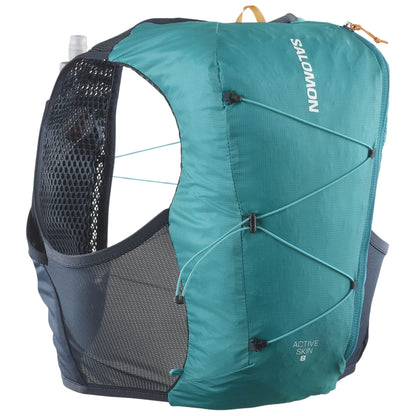 Salomon Active Skin 8 Türkis Trinkweste, Gesamtansicht