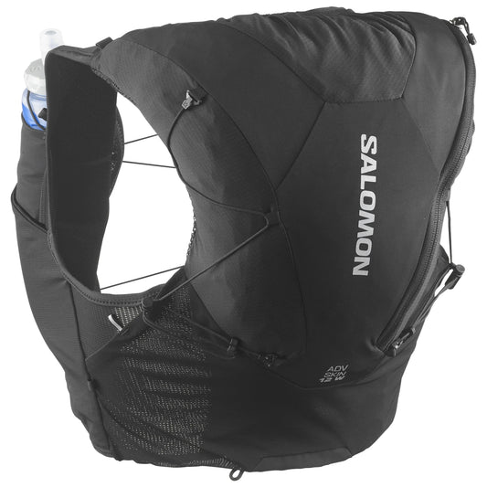 Schwarze Salomon ADV Skin 12 Damen-Trinkweste, Rückansicht