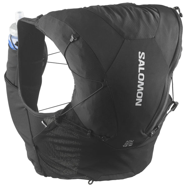 Schwarze Salomon ADV Skin 12 Damen-Trinkweste, Rückansicht