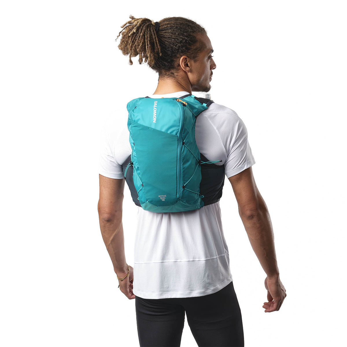 Salomon Active Skin 12 Türkis Trinkweste, Vorderansicht