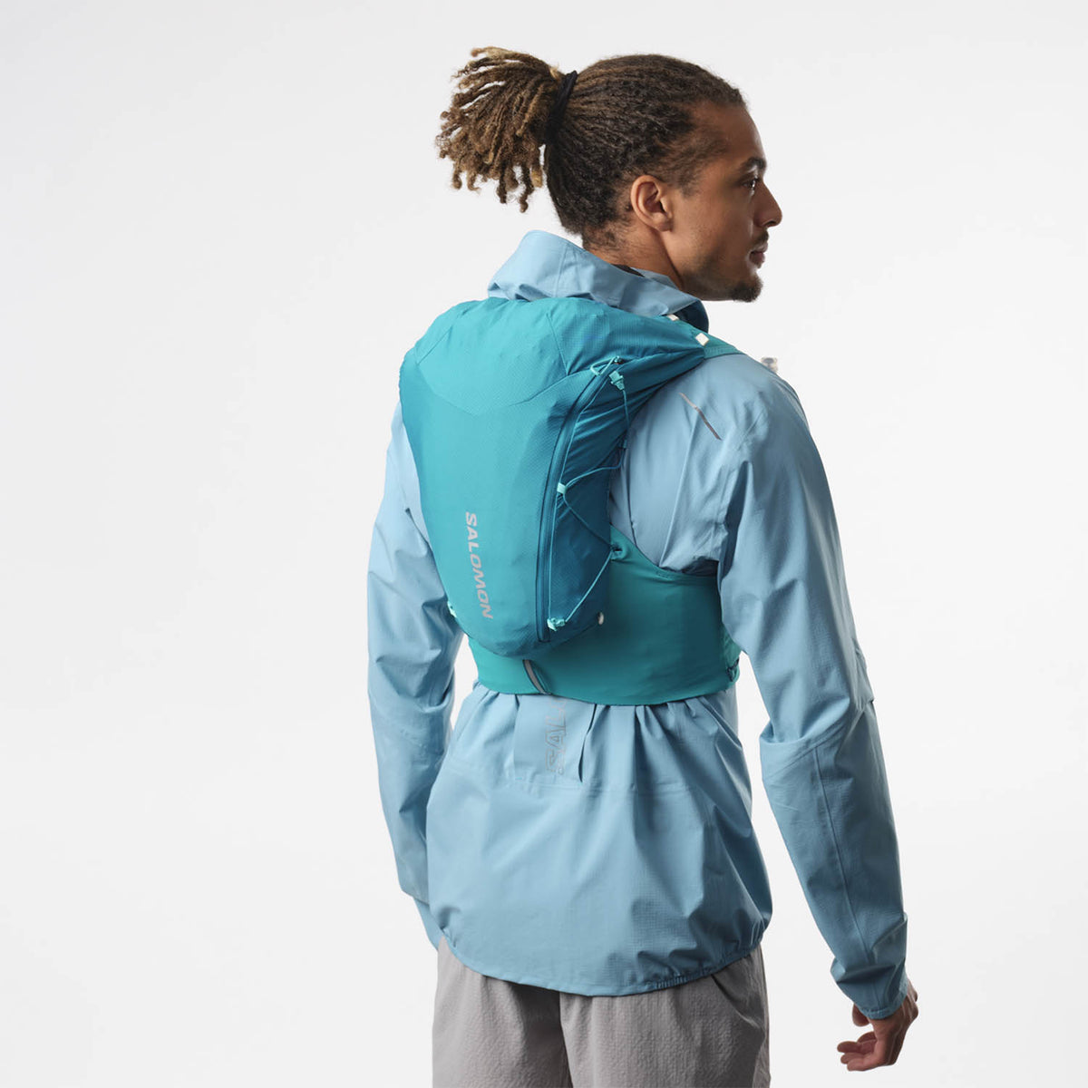 Salomon ADV Skin 12 Himmelblau Trinkweste, Rückansicht