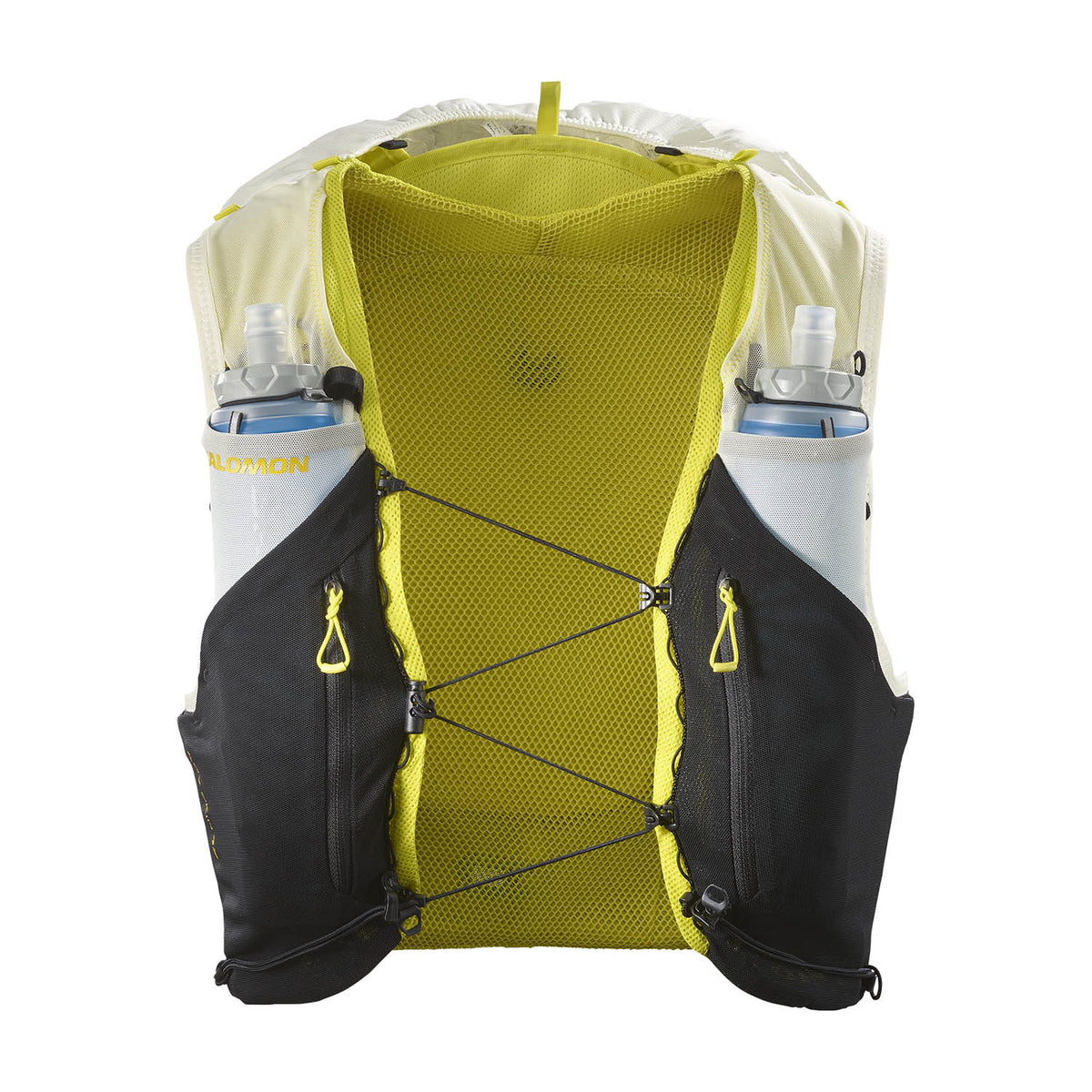Salomon ADV Skin 12 Gelb/Schwarz Trinkweste, Vorderansicht