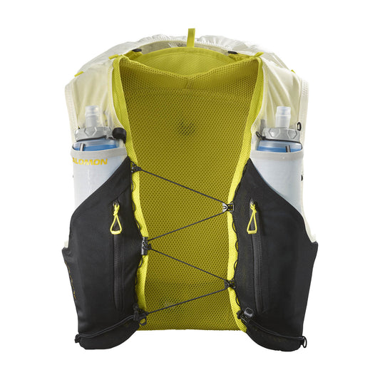 Salomon ADV Skin 12 Gelb/Schwarz Trinkweste, Vorderansicht