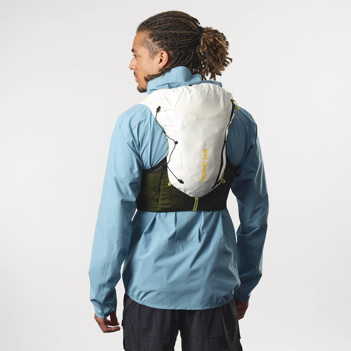 Salomon ADV Skin 12 Gelb/Schwarz Trinkweste, Rückansicht