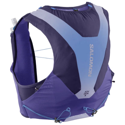 Salomon ADV Skin 5 Blau/Violett Trinkweste, Gesamtansicht