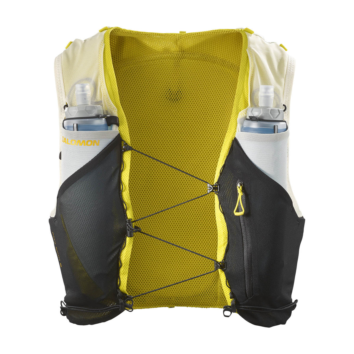 Salomon ADV Skin 5 Gelb/Schwarz Trinkweste, Rückansicht