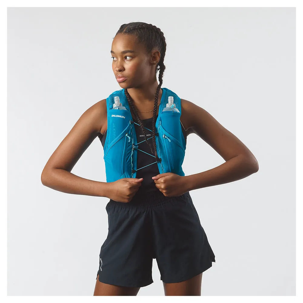 Salomon Active Skin 12 Himmelblau Trinkweste, Rückansicht