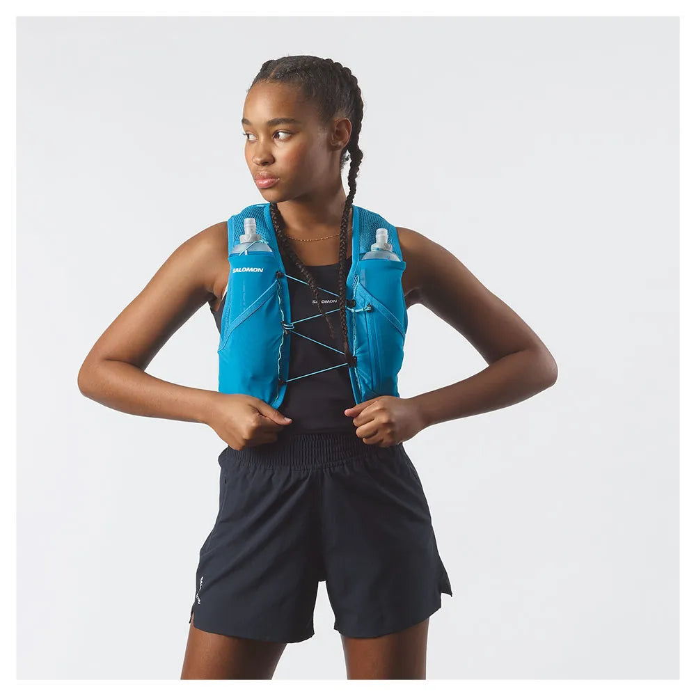 Salomon Active Skin 8 Himmelblau Trinkweste, Seitendetail