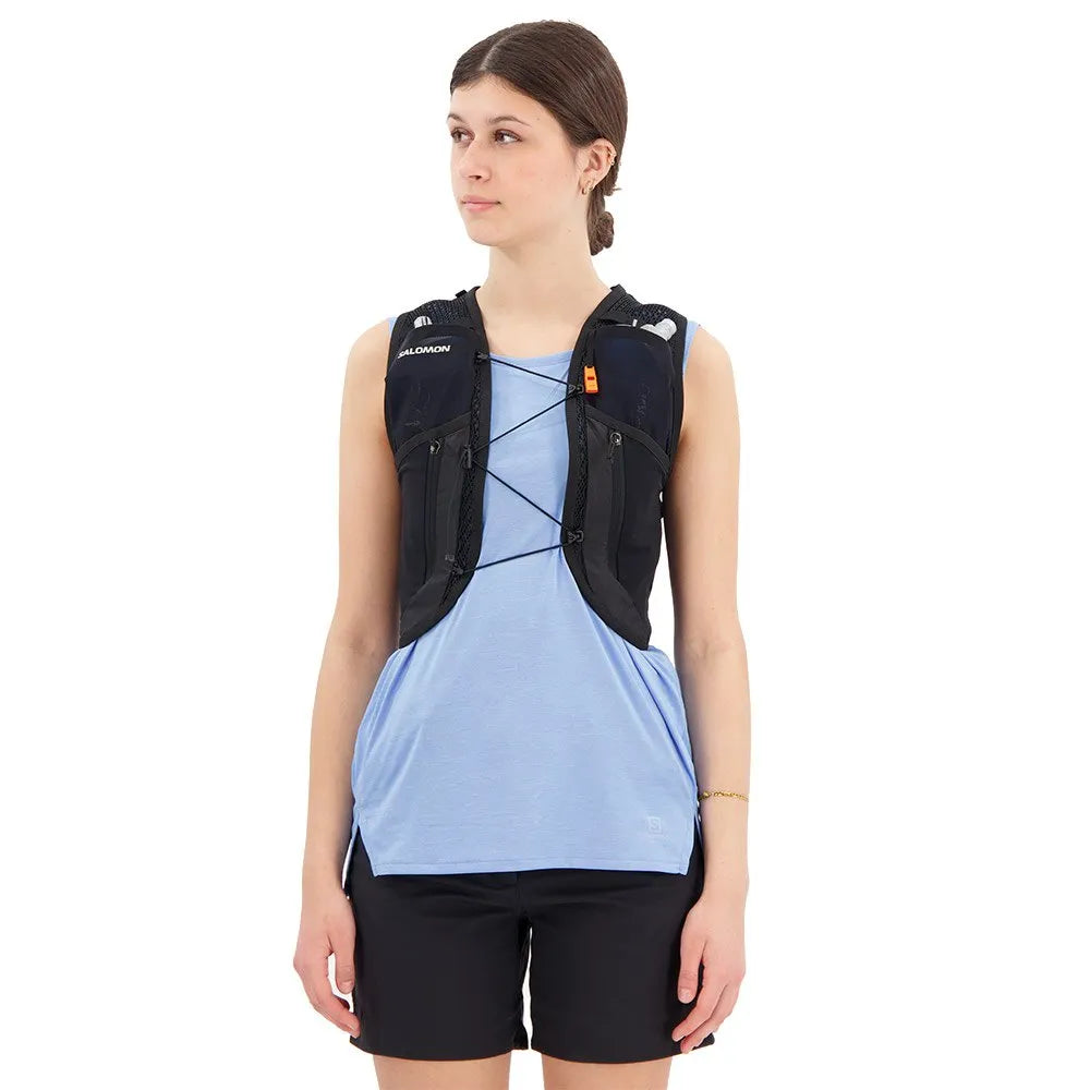 Salomon Active Skin 12 Damen Schwarz Trinkweste, Rückansicht