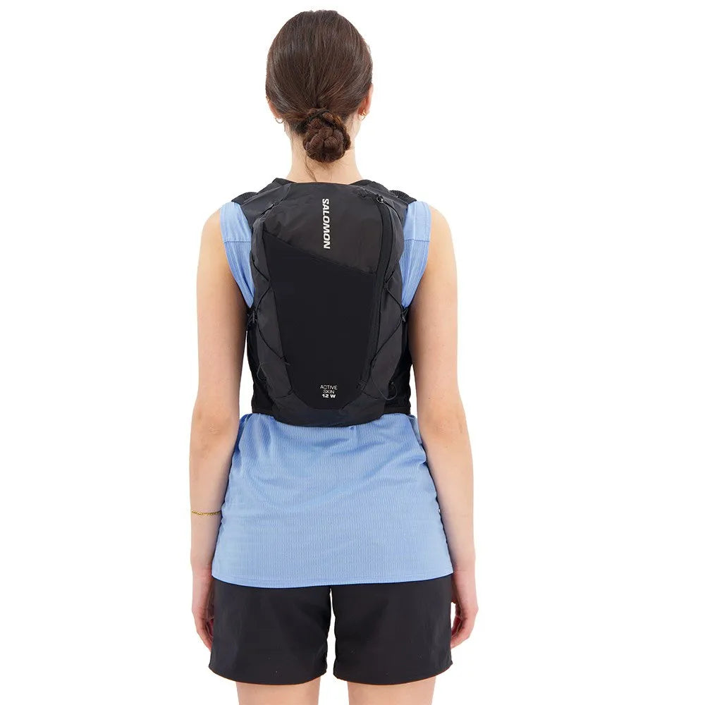 Salomon Active Skin 12 Damen Schwarz Trinkweste, Seitendetail
