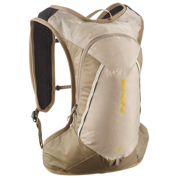 Salomon Cross 8 Rucksack in Beige, Rückansicht