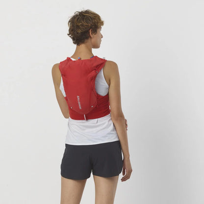 Salomon ADV Skin 12 Rot Trinkweste, Detail der Fronttaschen