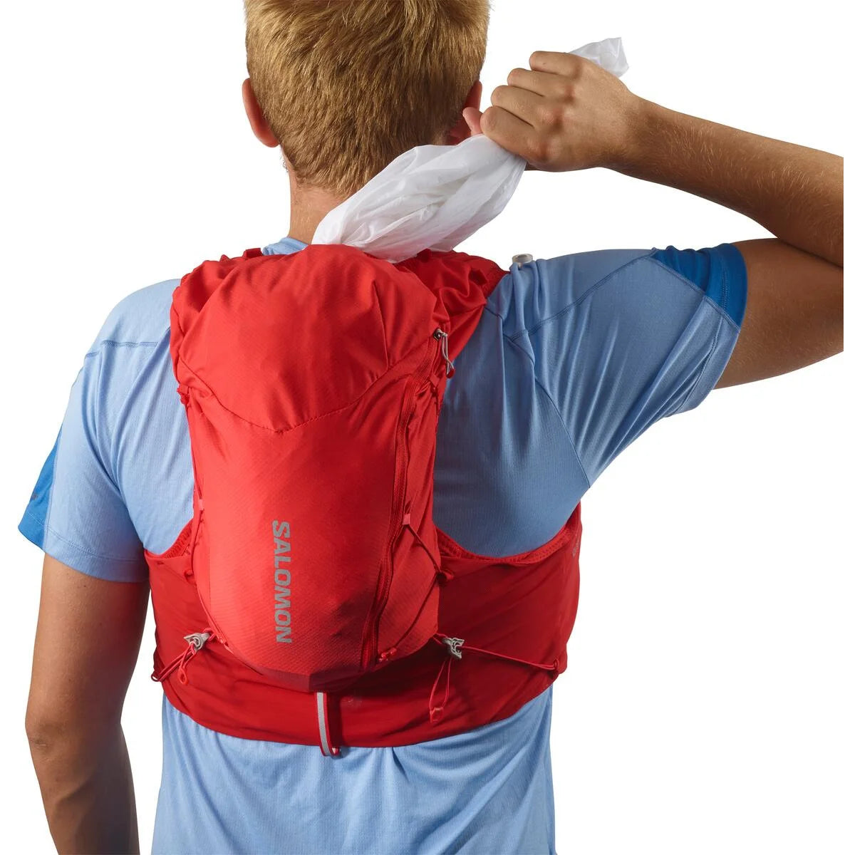 Salomon ADV Skin 12 Rot Trinkweste, Detail von Material und Verarbeitung